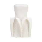 Sexy White Strapless Skirt European And American Style Women's Dress Hem Decorative U-shaped Flower Dress