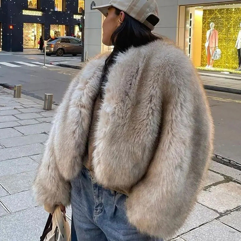 Fur Coat Short Tokas Fur Women's Casual European And American Style Street Style Fox Fur Women's Clothing