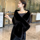 Rectangular Shawl Imitation Fox Fur Cheongsam Wedding Dress Travel Photo Outer Skirt Banquet Cloak Cloak
