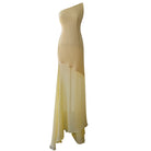 Fashion Women's Oblique Shoulder Sleeveless Backless Dress Slim Sexy Strappy Elegant Long Skirt Dress 69338