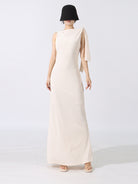Celebrity Sexy Simple Style Long Dress 2025 Summer New Spliced Ribbon Slim Fit Bodycon Dress For Women Trend