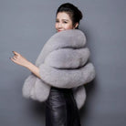 Fox Fur Shawl Women's Wedding Dress Cloak Dress Cheongsam Fur Cloak Outwear White Women's Thick