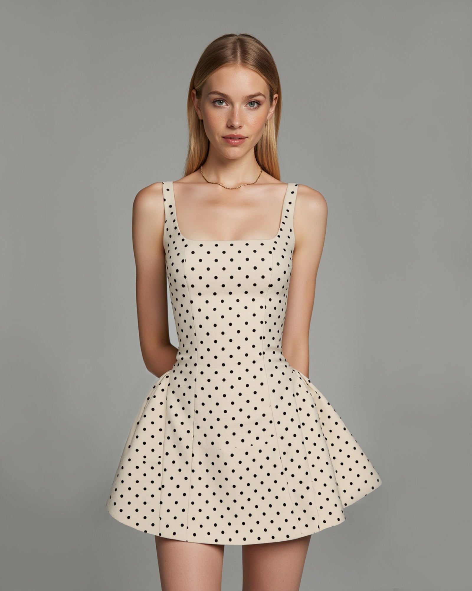 COLETTE Polkadot Corset Mini Dress - Cream – NUIT CHÉRI